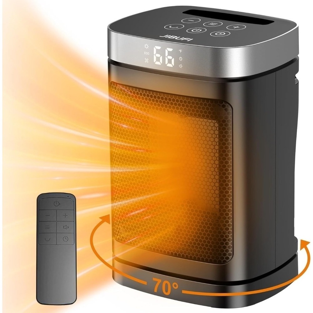 Small Portable Space Heater for Indoor Use -  70°Rotating Feature